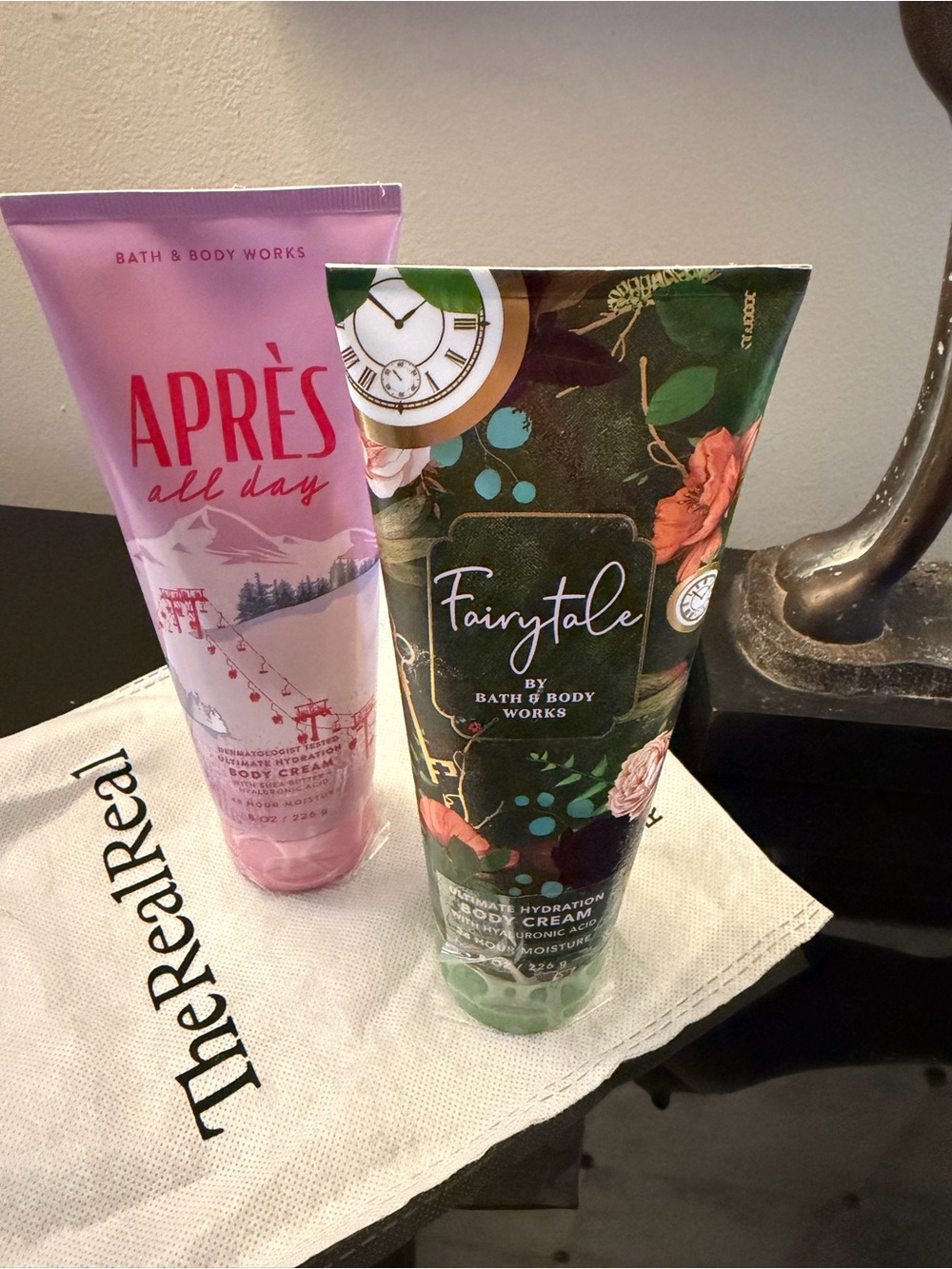 Bath & Body Works Apres + Fairytale Hydrating Body Cream Green w Floral Accents